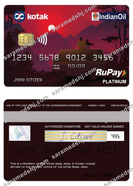 India Kotak bank RuPay platinum Credit Card